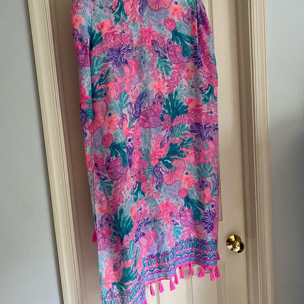 Lilly Pulitzer Colorful scarf with Pink and Green